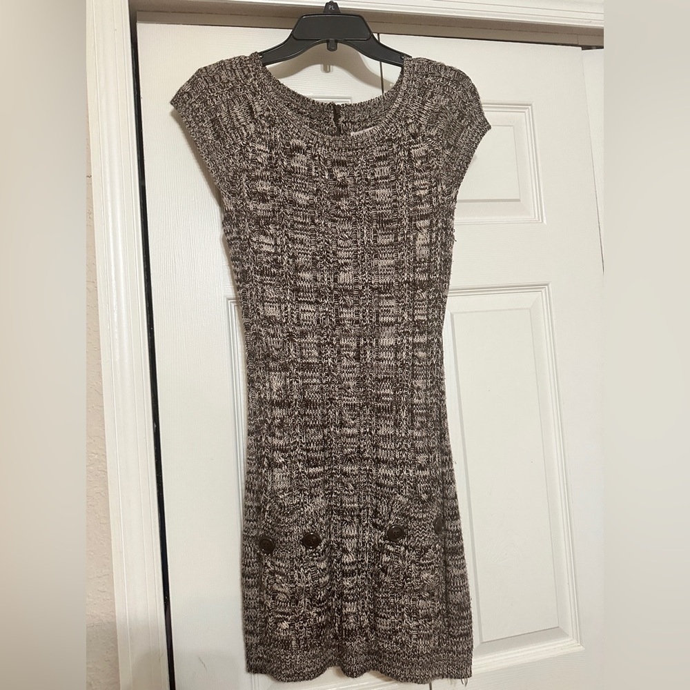 Dark Grey/Brown Sweater Dress